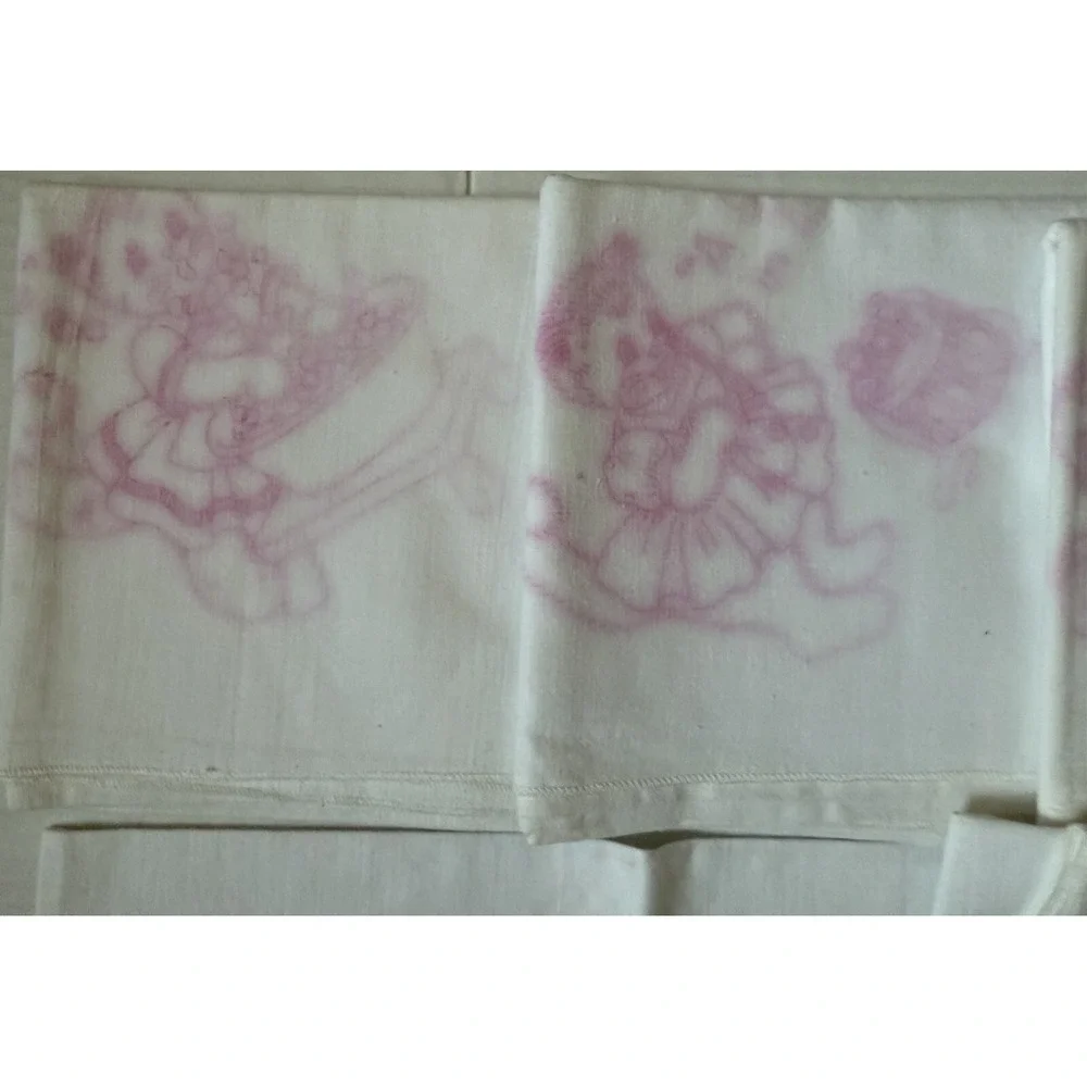 8 Vintage Cat Hand‎ Embroidered Flour Sack Towels - Project to Complete!
